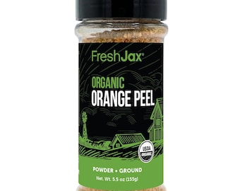 Organic Orange Peel Powder – Dried Citrus Zest, Keto, Paleo (5.5 oz)