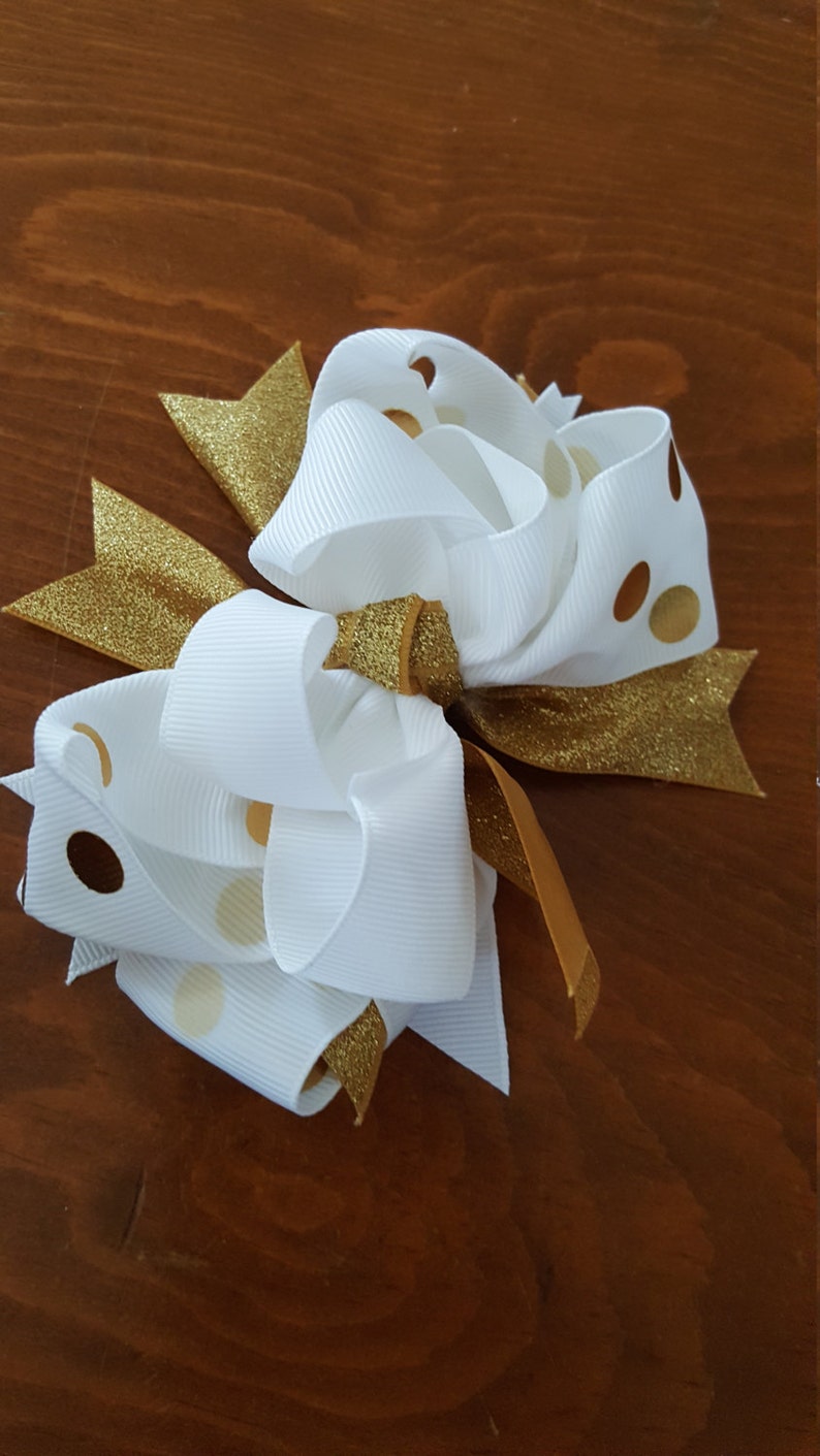 Fast shipping!Princess Tutu Birthday Tutu white and Gold Handmade with Bow Pink