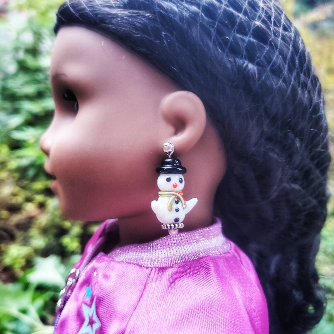 New Handmade American Girl Doll Earrings Snowman Holiday Etsy