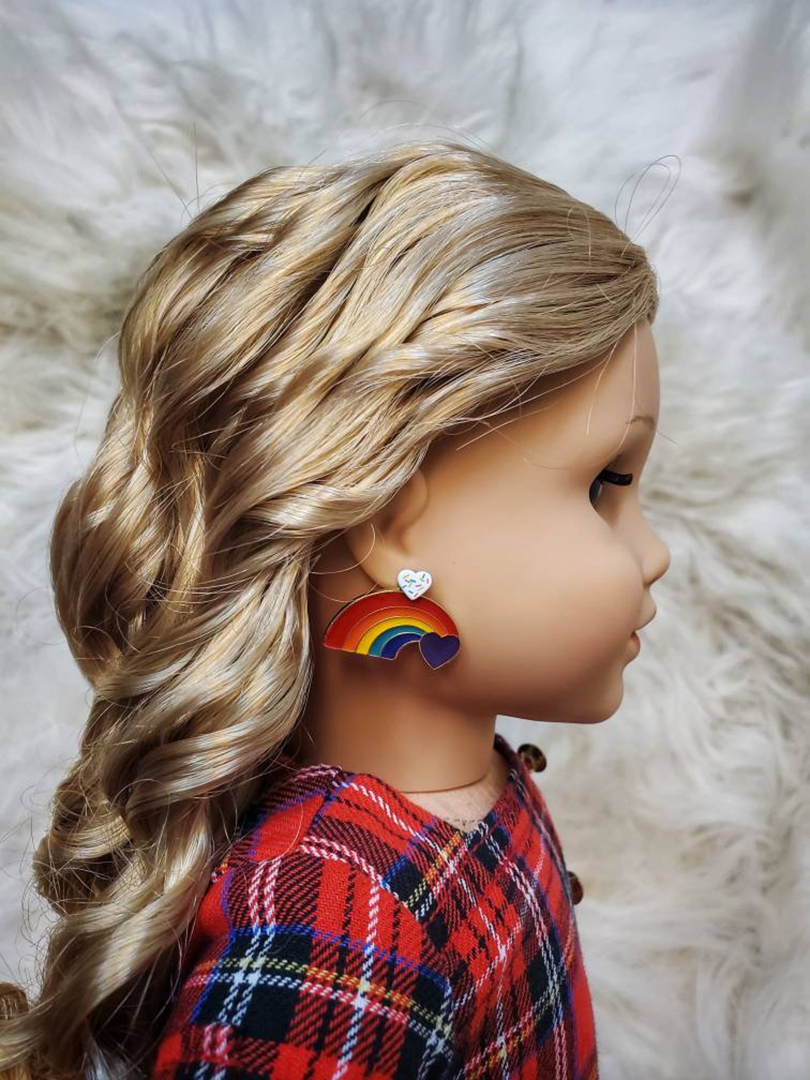 New Handmade American Girl Doll Earrings Rainbow Key Etsy