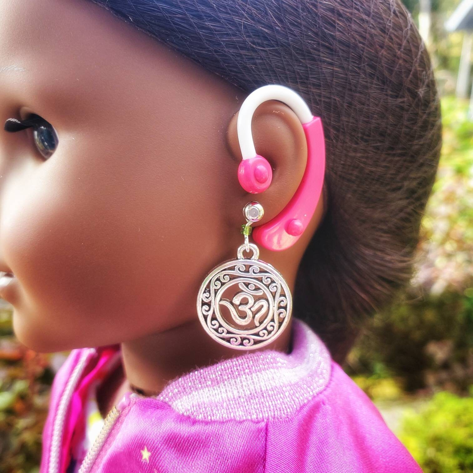 New Handmade American Girl Doll Earrings Silver Peace Om Etsy