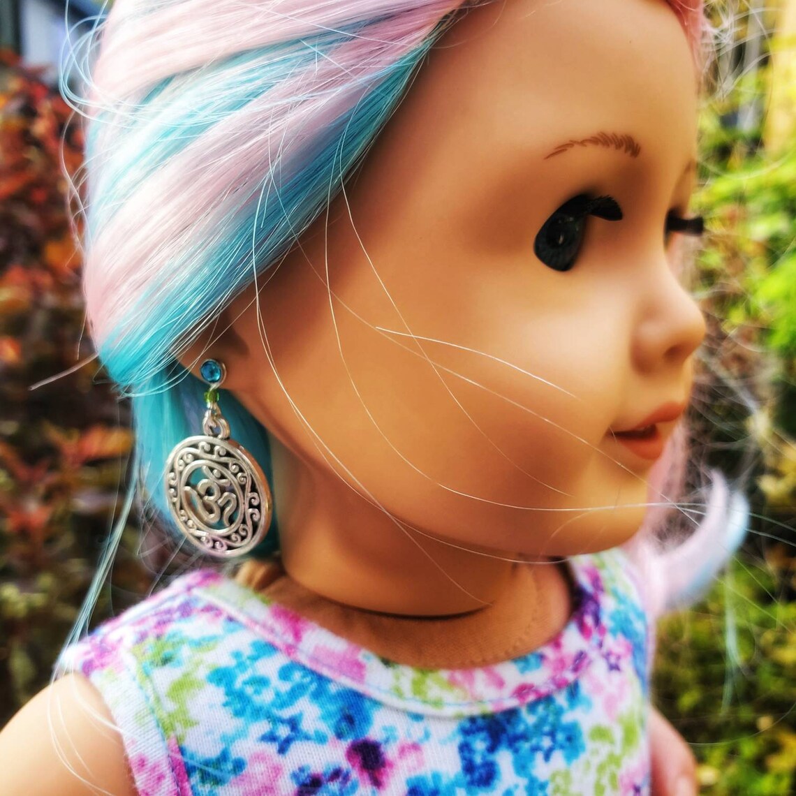 New Handmade American Girl Doll Earrings Silver Peace Om Etsy