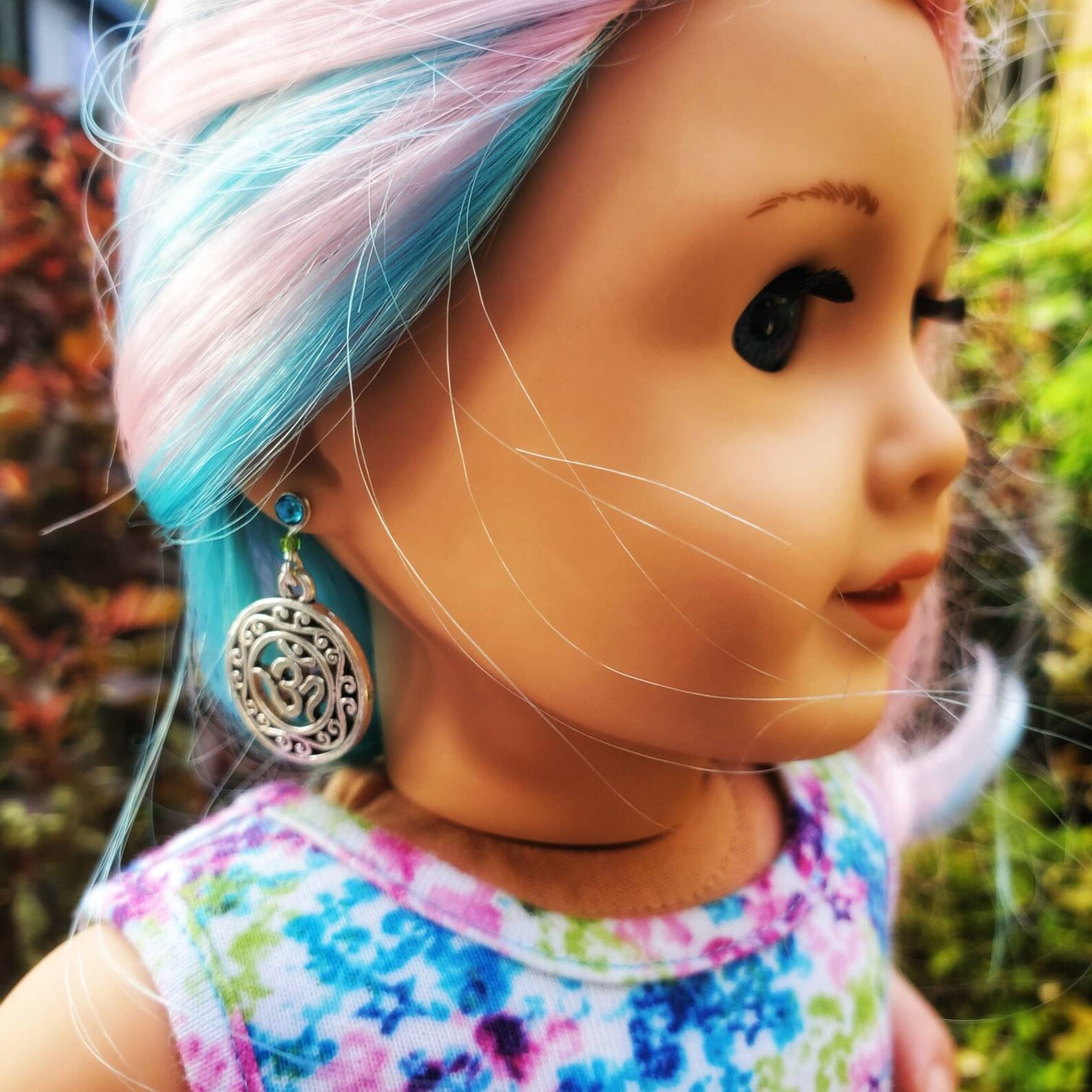 New Handmade American Girl Doll Earrings Silver Peace Om Etsy