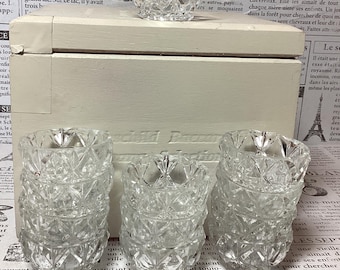 Vintage Crystal Glass Salt Cellars Set of 12
