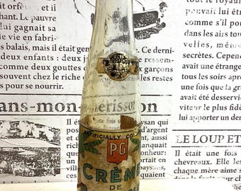 Vintage Französische Creme De Banane Garnier Kleine Glasflasche 1920er Jahre SEHR SELTEN