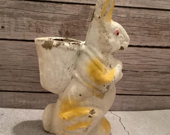 Antique Paper Mache Bunny Rabbit Candy Container Very RARE