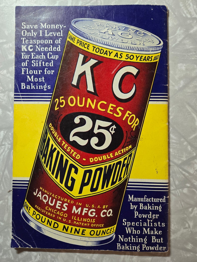 1940s KC Baking Powder Cook's Book Recipes Booklet Rare - Etsy