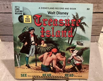 Walt Disney Treasure Island record and book 1971