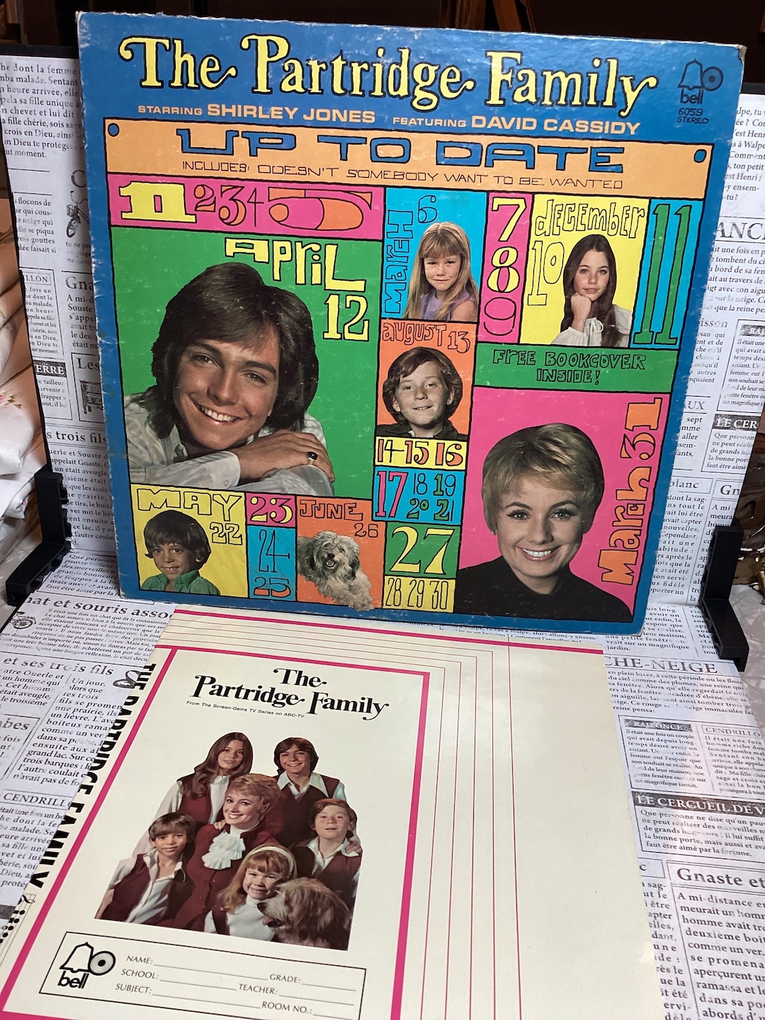 Partridge Cookbook Vintage Partridge Family up to Date Record Album COVER ONLY With Book ...