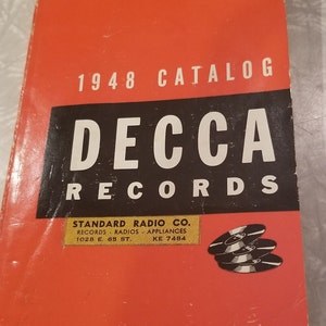 Decca Record Catalog 1948 Vintage Recordings of 1940s Singers and Orchestras