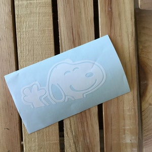 Waving Snoopy Vinyl Decal Sticker