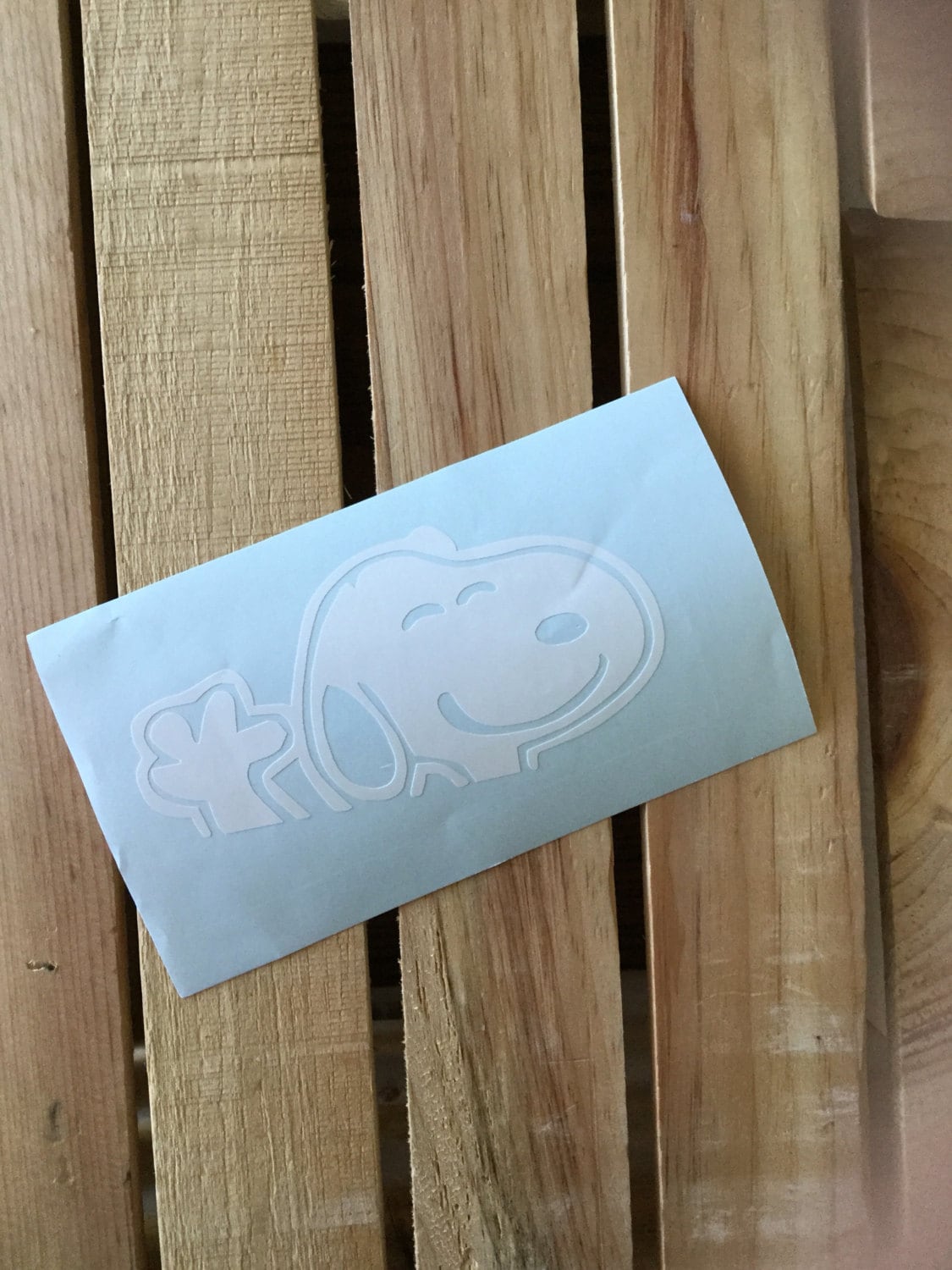 Waving Snoopy Vinyl Decal Sticker