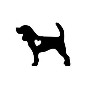 I Love My Beagle Vinyl Decal Sticker