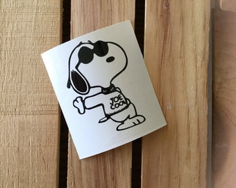 Joe Cool Snoopy Vinyl Decal Sticker