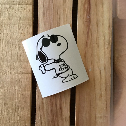 Joe Cool Snoopy Vinyl Decal Sticker Etsy Uk