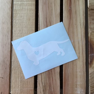 I Love My Daschund Vinyl Decal Sticker