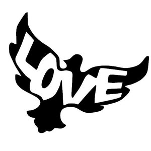 Dove Love Vinyl Decal Sticker