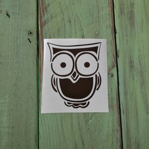 Silly Cartoon Owl Vinyl Decal Sticker