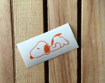 Lazy Snoopy Vinyl Decal Sticker