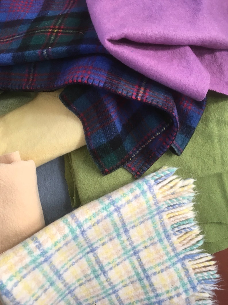 100 Wool Recycled Felted Blanket Squares Etsy UK