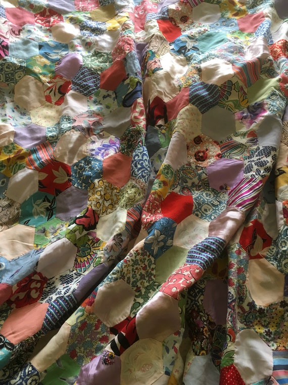 Handmade 1940's Double Quilt - Etsy UK