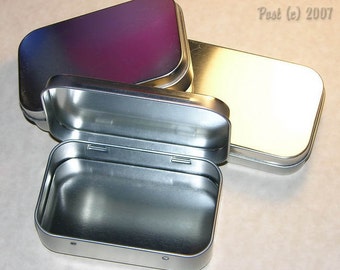 Set of (3) Hinged Tin Containers - Storage - Storing - Sewing - Crafts -  Jewelry - **NEW**