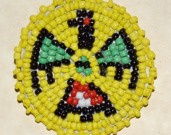 1-1/2" Thunderbird Beaded Rosette - Yellow "NEW"