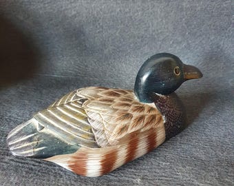 Pisapapeles de pato vintage realista, regalo para amantes de las aves, patos, objeto de arte decorativo, decoración de oficina, repisa, regalos de pato, esculturas de arte de aves