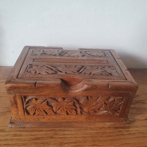 Vintage Wooden Cigarettes Dispenser Box Container, Antique Collection, Gift For Him, Smokers Box, Smokingaccessories, Cigarettes Holder Gift