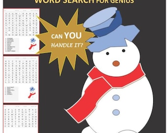 Christmas Word Search, Word Jumble, Festive Word Search Puzzle, Suits All Ages, Children Brain Teaser, Festive Fun Activities, Rainy Day Fun