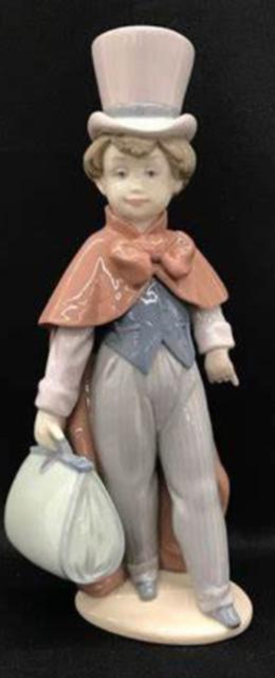 Retired Lladro #6122 “A Great Adventure” Boy in Top Hat/cape