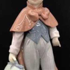 Retired Lladro #6122 “A Great Adventure” Boy in Top Hat/Cape Porcelain Decor Handmade Statue, Collectible Figurines Gift Antique Heavy Gift
