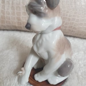 Lladro New Friend Dog With Snail On Paw Figurine, 6211 Collectors Gifts, Housewarming Gifts For Her, Unique Birthday Presents, Home Decor