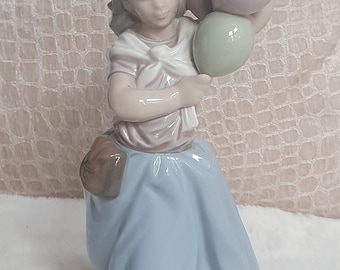 Lladro Figurines Porcelain Figurines Girl With Balloons 5141 Lladro Retired Vintage Porcelain Home Decor Handmade Statue Collectible Gifts