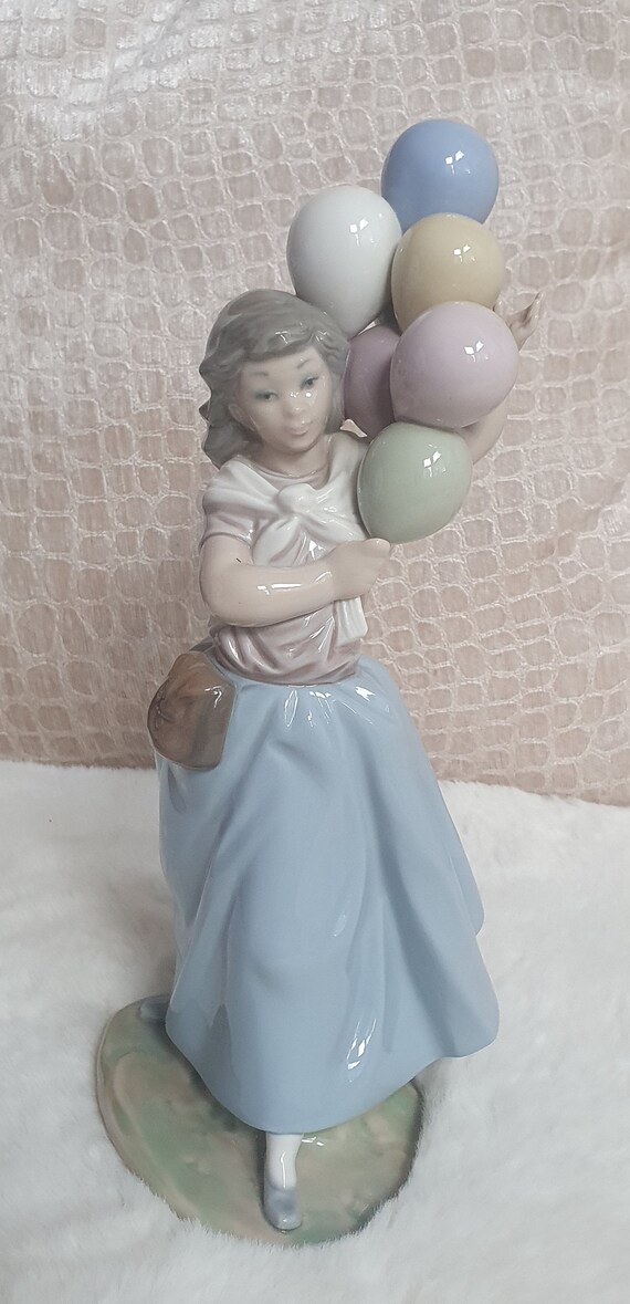 Lladro Figurines Porcelain Figurines Girl With Balloons 5141 Etsy Australia