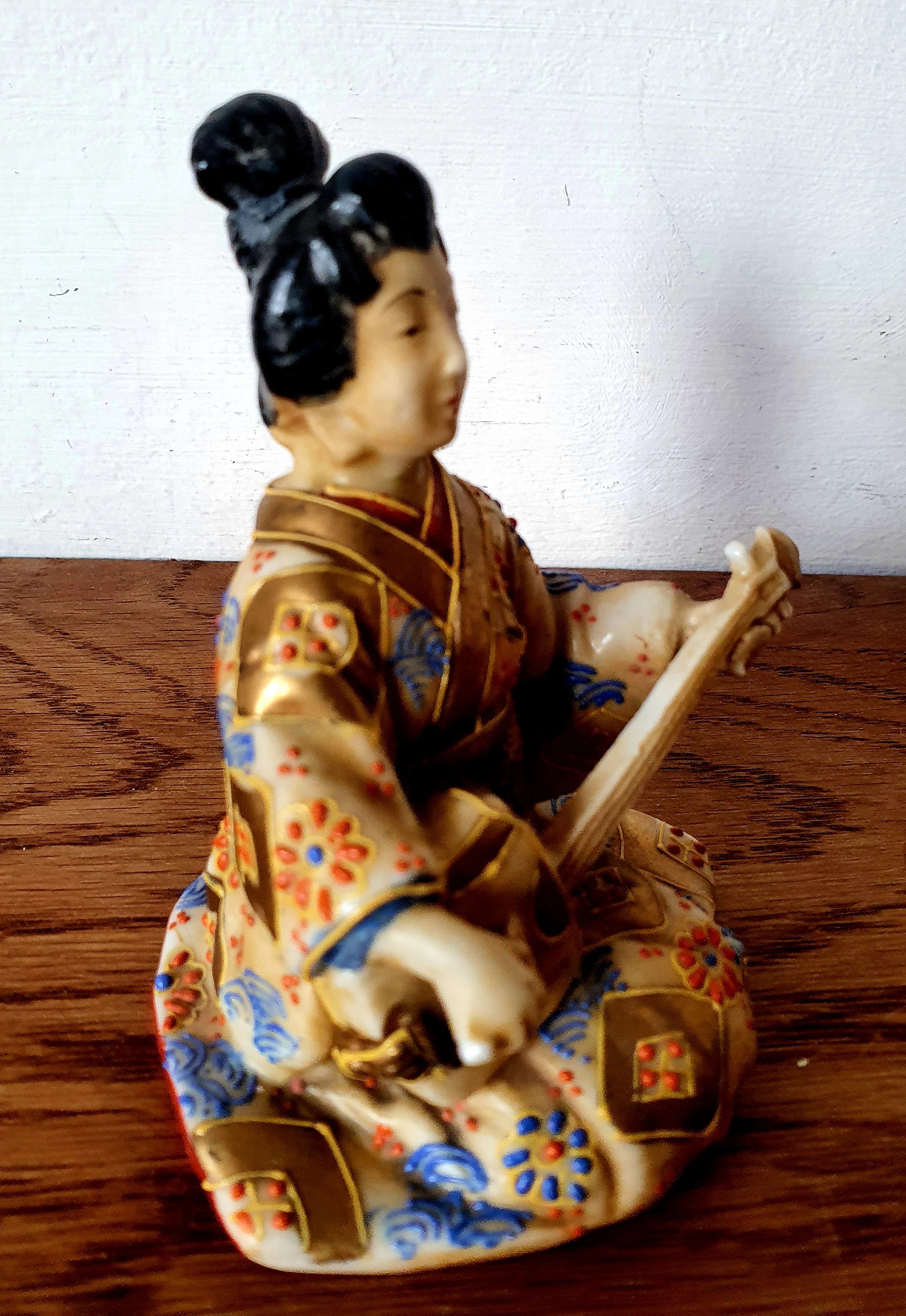 Original Japanese Satsuma Figurine Antique Collectors Gifts for Her