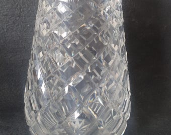 Vintage Waterford Crystal Vase Art Deco Crystal Clear Glass Design Home Decor Gifts For Her Collectible Housewarming Gifts