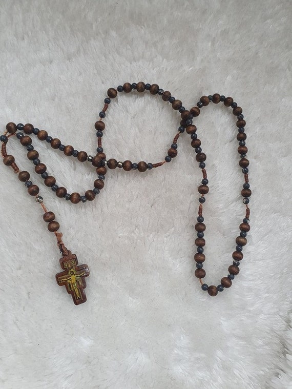 Religious Jewelry Catholic Vintage Prayer Bead Necklace