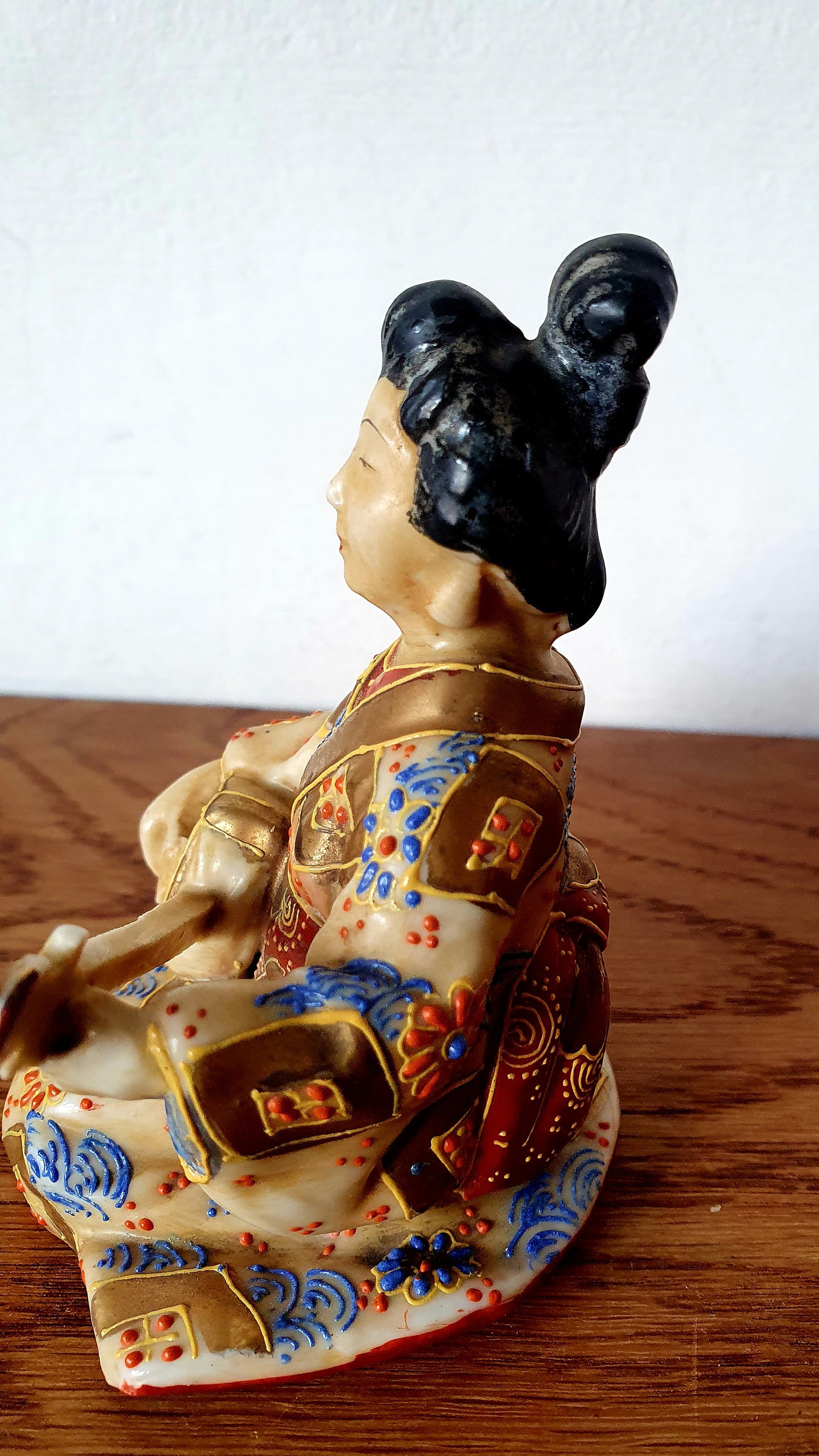 Original Japanese Satsuma Figurine Antique Collectors Gifts for Her