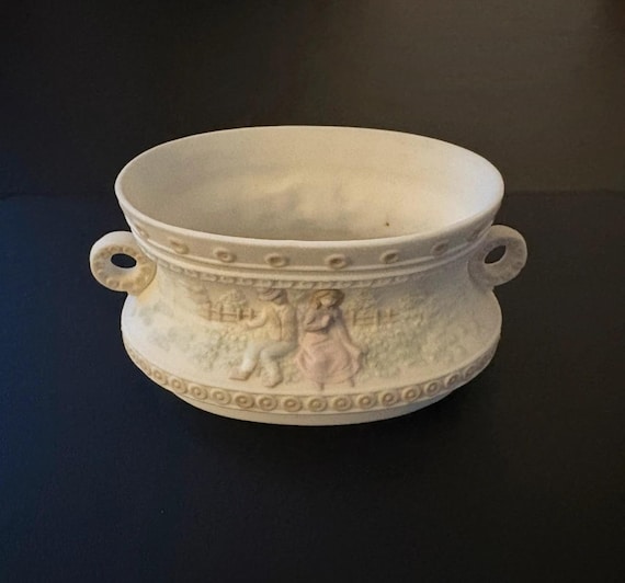 陶器 人形 置物 オブジェ Lladro #5268 Center Piece Decorated Miniatures Bowl Vase Porcelain