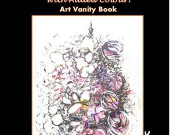 Art Vanity Book Display on Table Floral Art Gifts For Mom Colouring Books For Girls Full Colour Artbook Original Art