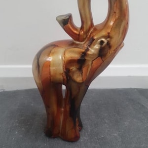 Elegant Resin Elephant Figurine with Abstract Finish Elephant Sculpture Art Object Mantlepiece Home Decor Unique Gifts Wild Animal