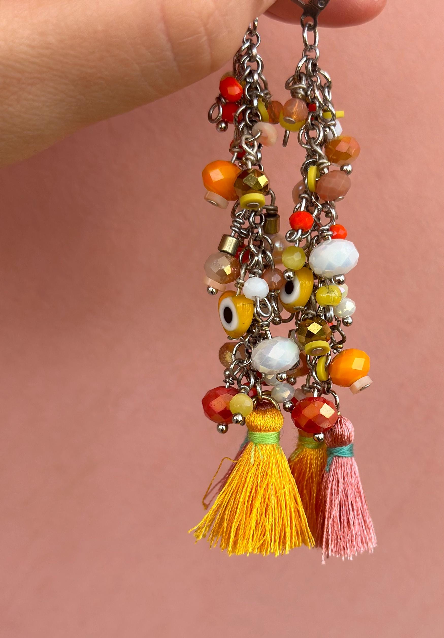 1 Paio di orecchini eleganti da donna, stile boemo vintage ispirato all