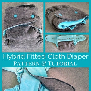 Cloth Diaper Pattern and Tutorial - OS Hybrid Fitted Style - Instant Download - In Depth 21 Page Step by Step PDF - Eco Friendly Diaper