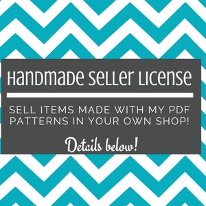 Handmade Seller&#39;s License - Pattern Licensing - Sell handmade diapers made with my PDF sewing patterns -Instant Download- Cottage License