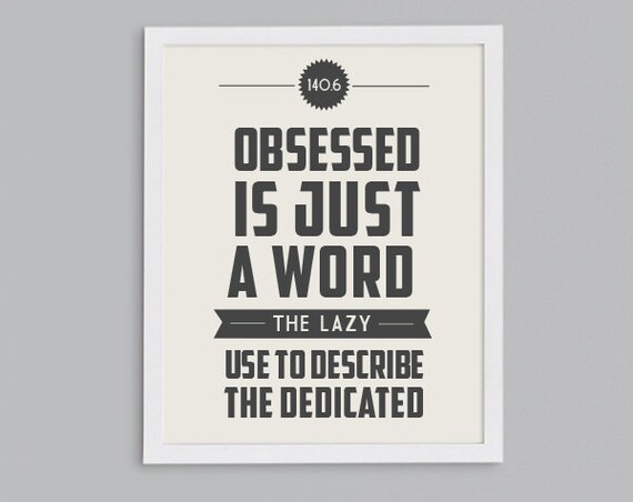 Items similar to Ironman Triathlon 140.6 Retro Print - Obsessed is Just