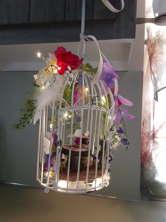 Bird cage decoration with lights deals
