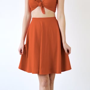 Orange skater skirt uk clearance