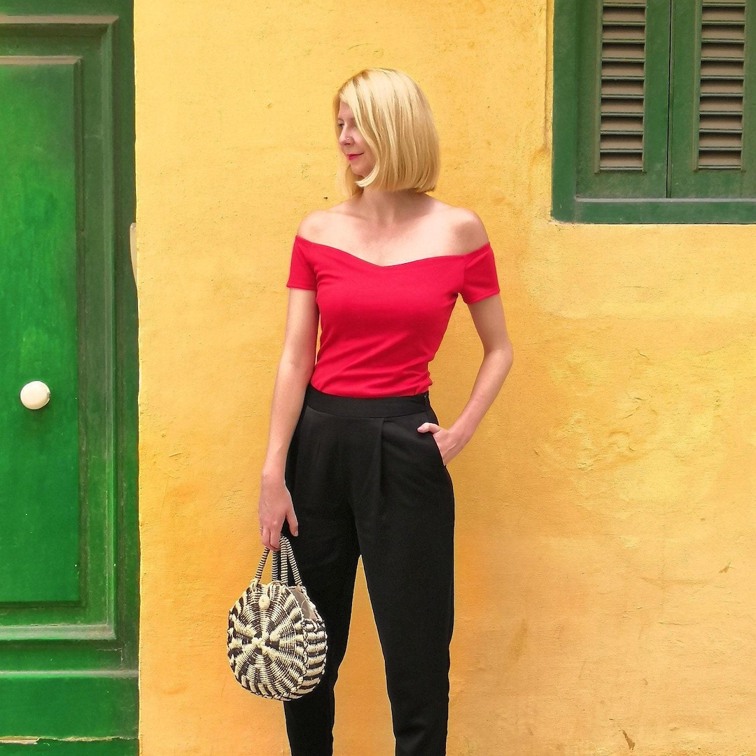 the redthread S strap off shoulder tops the red thread S