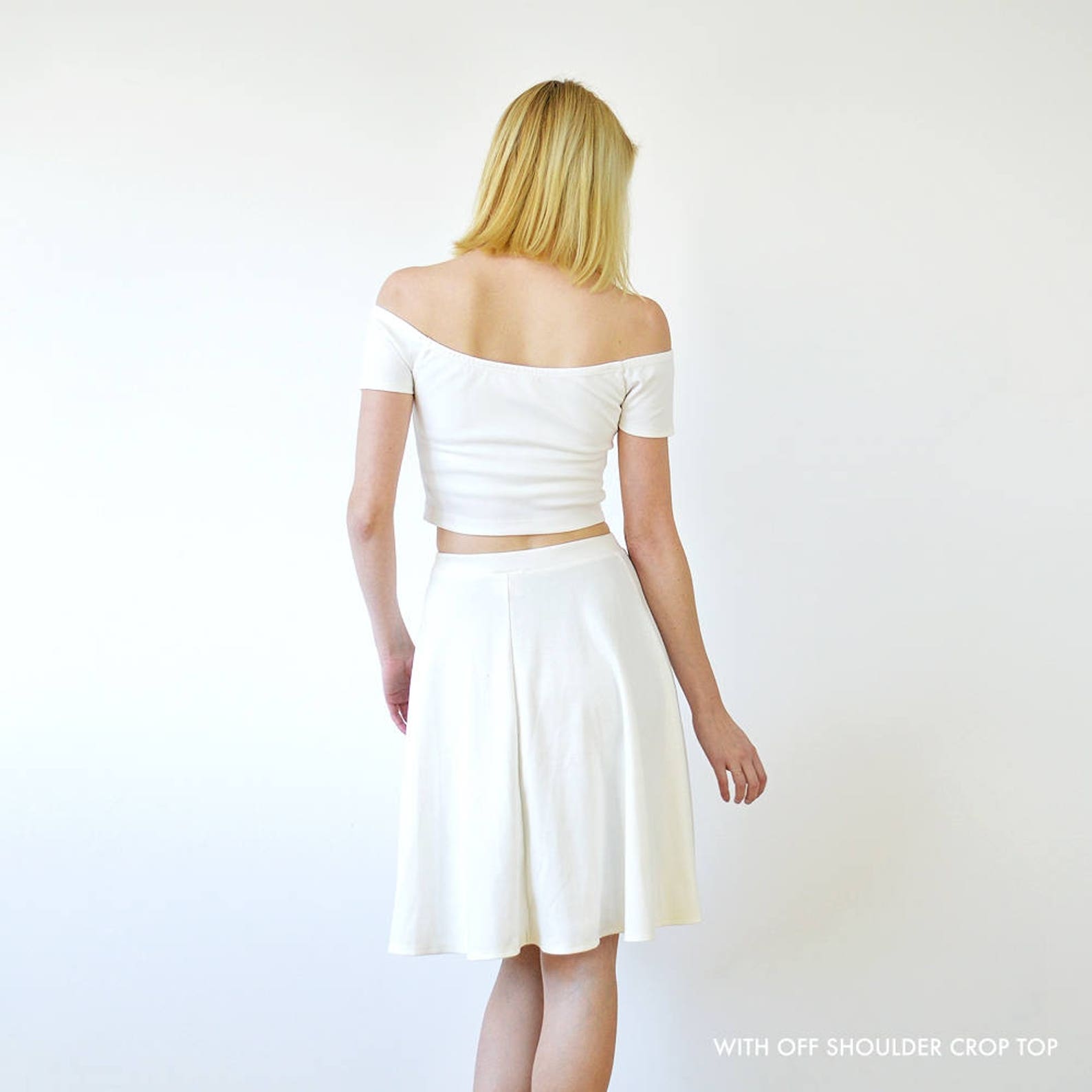 white floaty skirt